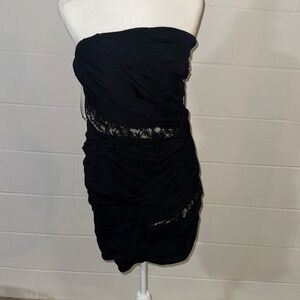 Express black strapless BLD size 12 with cream lace